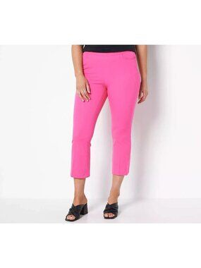 Isaac Mizrahi Live Pants Size 0 Regular 24 7 Stretch Baby Bootcut Cropped NEW